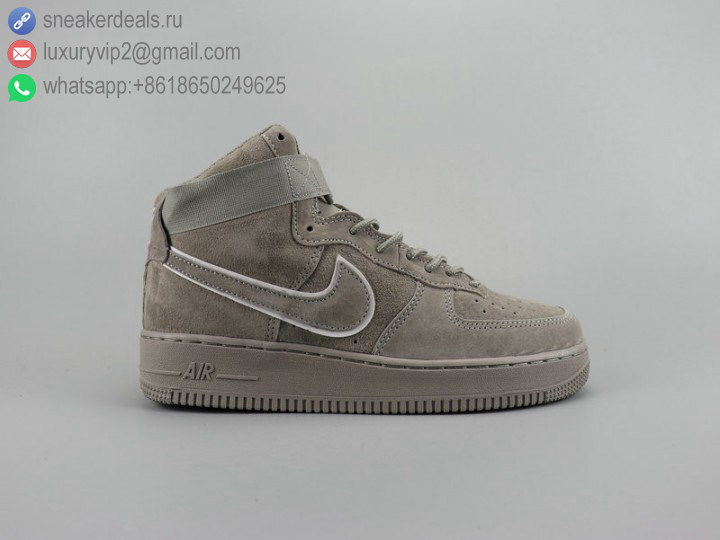 NIKE AIR FORCE 1 UPSTEP BROWN LEATHER MEN SKATE SHOES